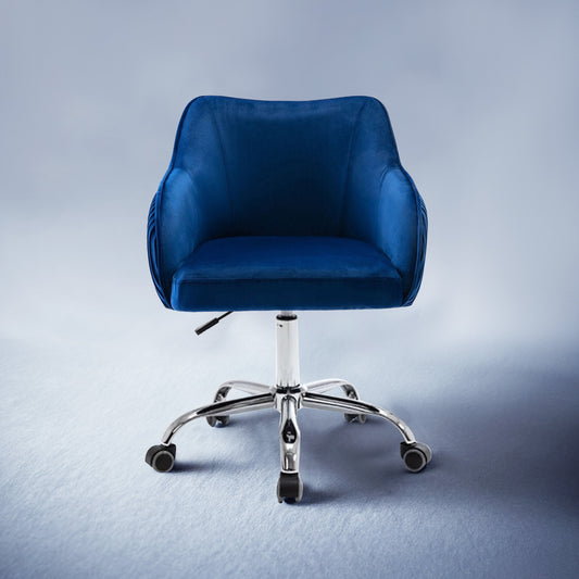 Home Office Chair With Wheels Blue