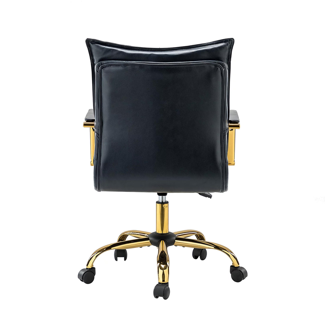 Vintage Home Office Chair Faux Leather Black