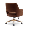 Boucle Crafted Office Chair With Wheels Tan