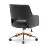 Boucle Crafted Office Chair With Wheels Grey