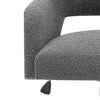 Boucle Crafted Office Chair With Wheels Grey