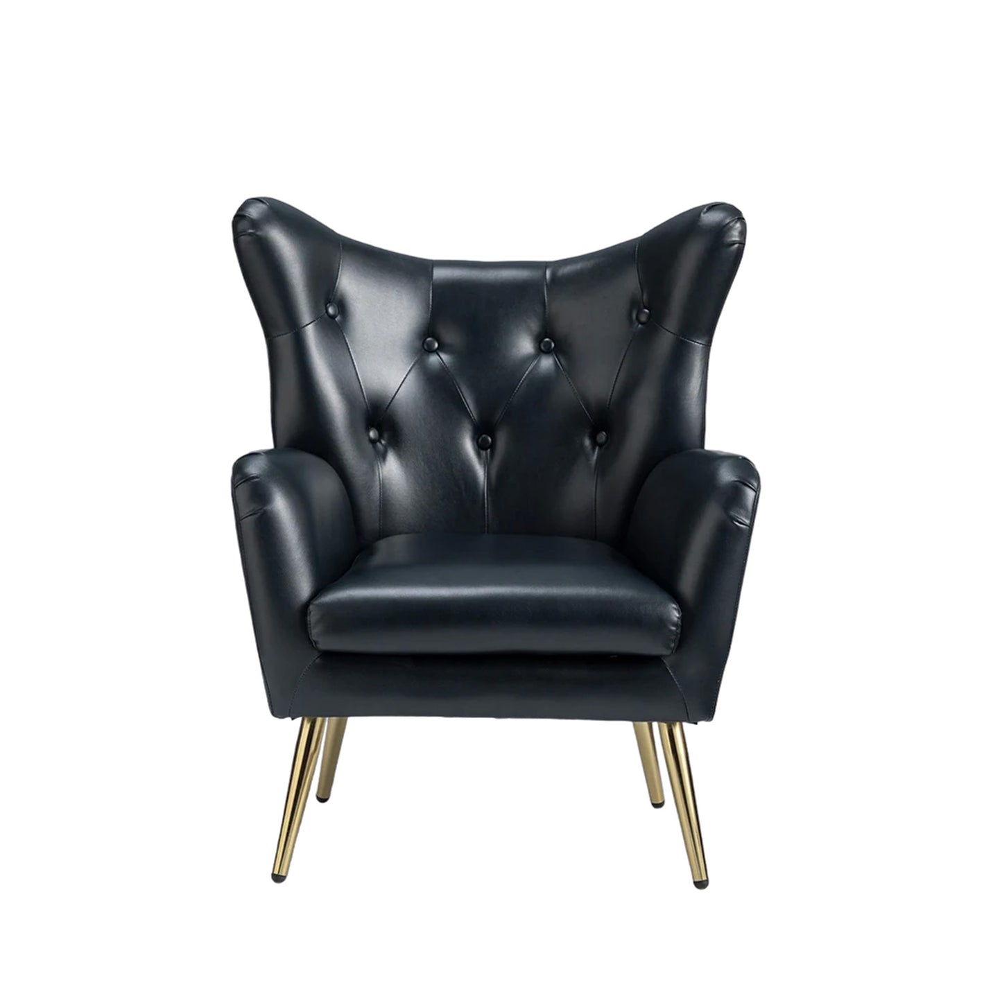 Extravagant Faux Leather Lounge Chair Black