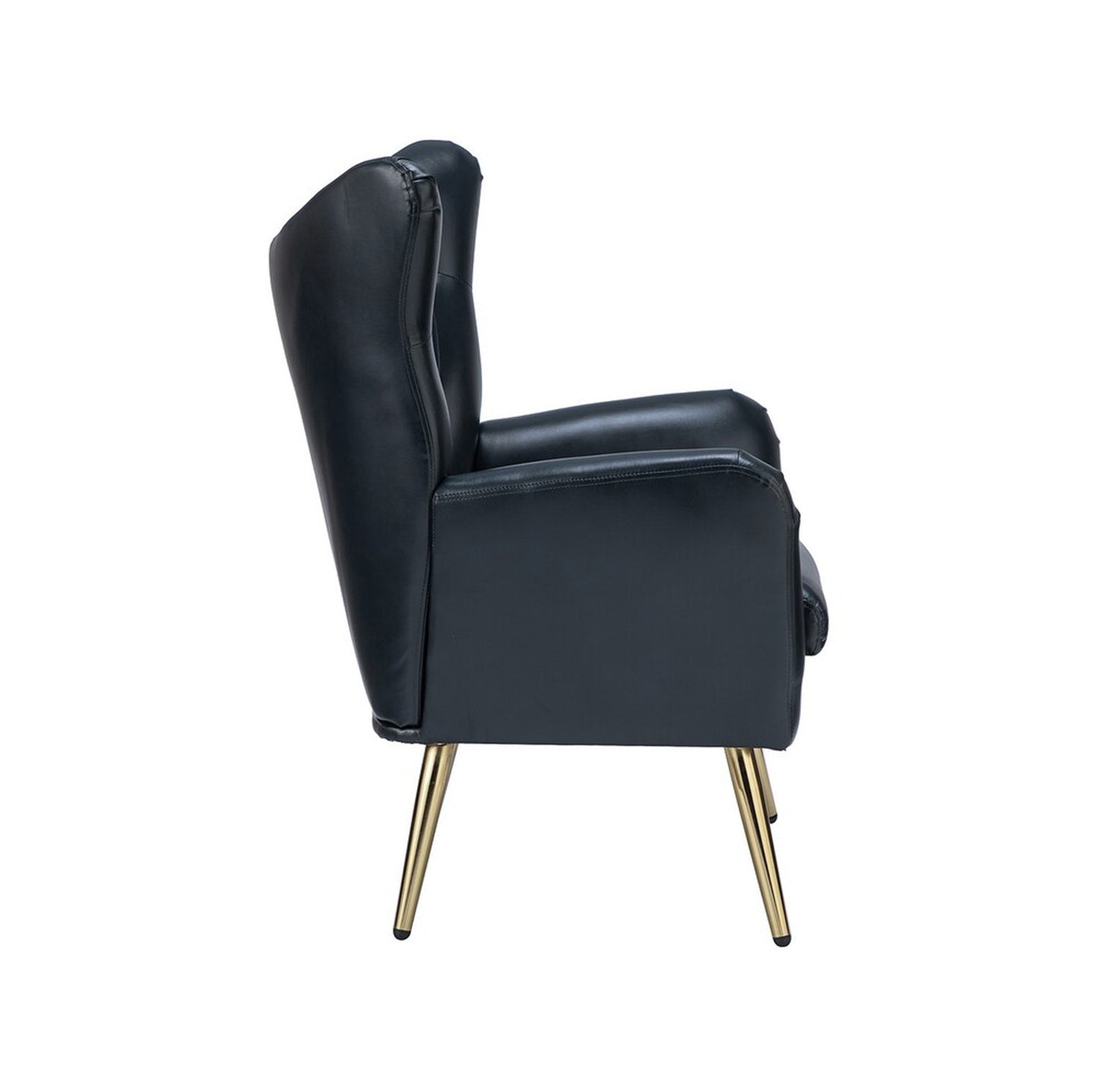 Extravagant Faux Leather Lounge Chair Black