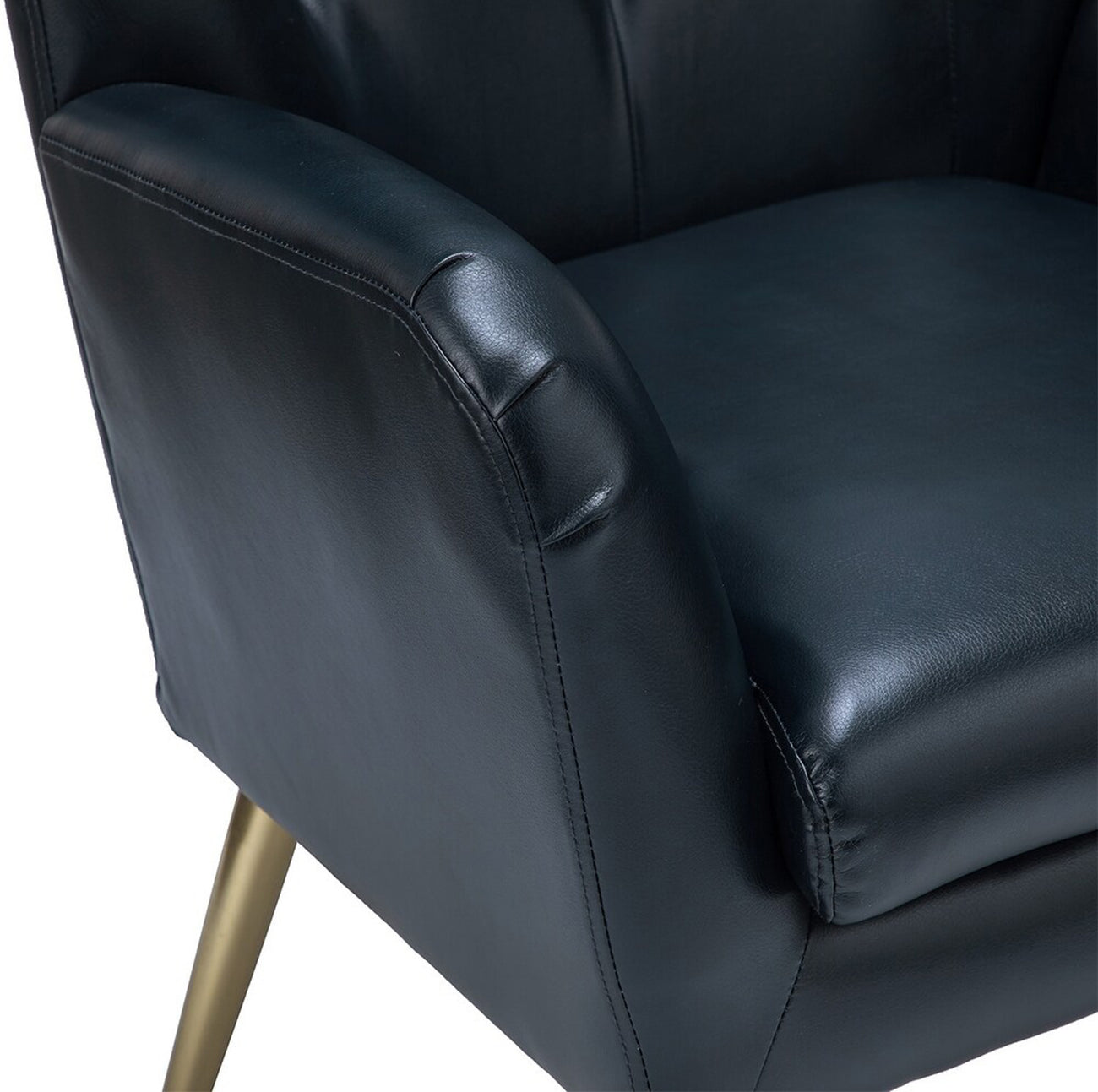 Extravagant Faux Leather Lounge Chair Black