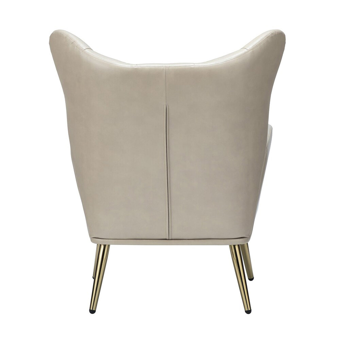 Extravagant Faux Leather Lounge Chair Beige