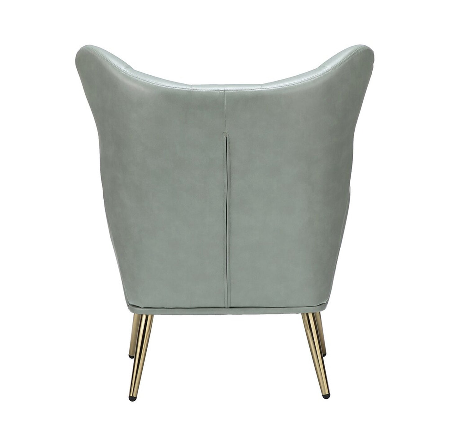 Extravagant Faux Leather Lounge Chair Sage