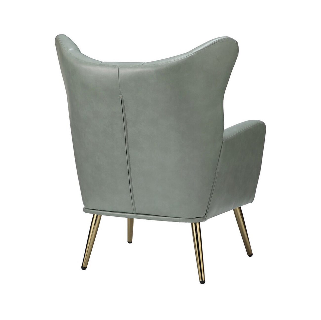 Extravagant Faux Leather Lounge Chair Sage