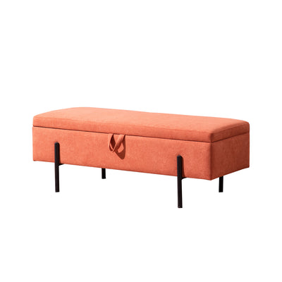 Bold Orange Storage Bench Functional Flair