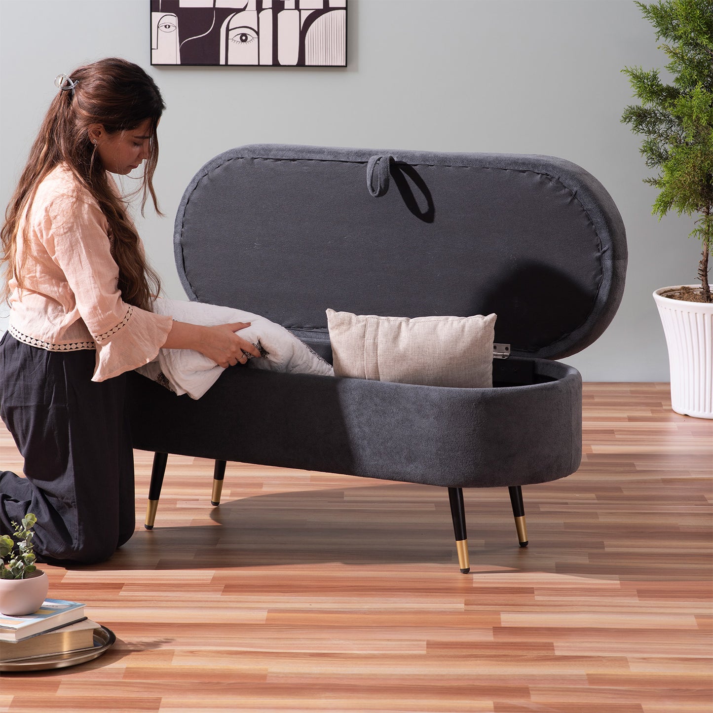 Smoky Daydream Storage Bench