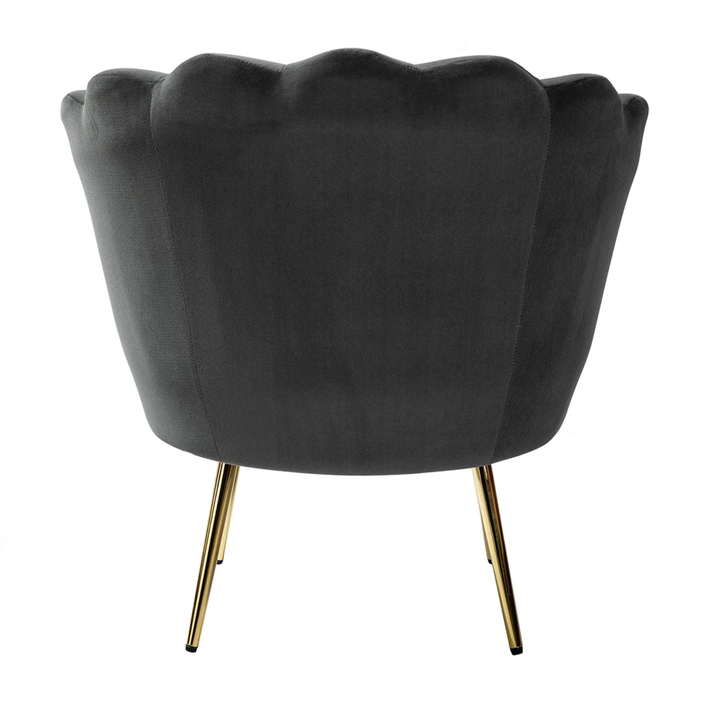 Velvet Floral Lounge Chair Grey