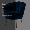 Velvet Floral Lounge Chair Blue