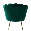 Velvet Floral Lounge Chair Green