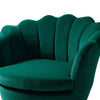 Velvet Floral Lounge Chair Green