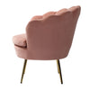 Velvet Floral Lounge Chair Blush Pink