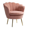 Velvet Floral Lounge Chair Blush Pink