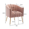 Velvet Stitch Lounge Chair Blush Pink