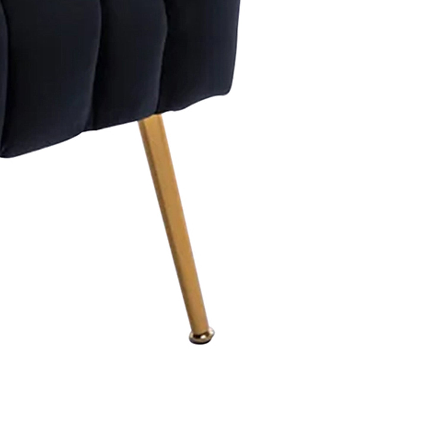 Velvet Stitch Lounge Chair Black