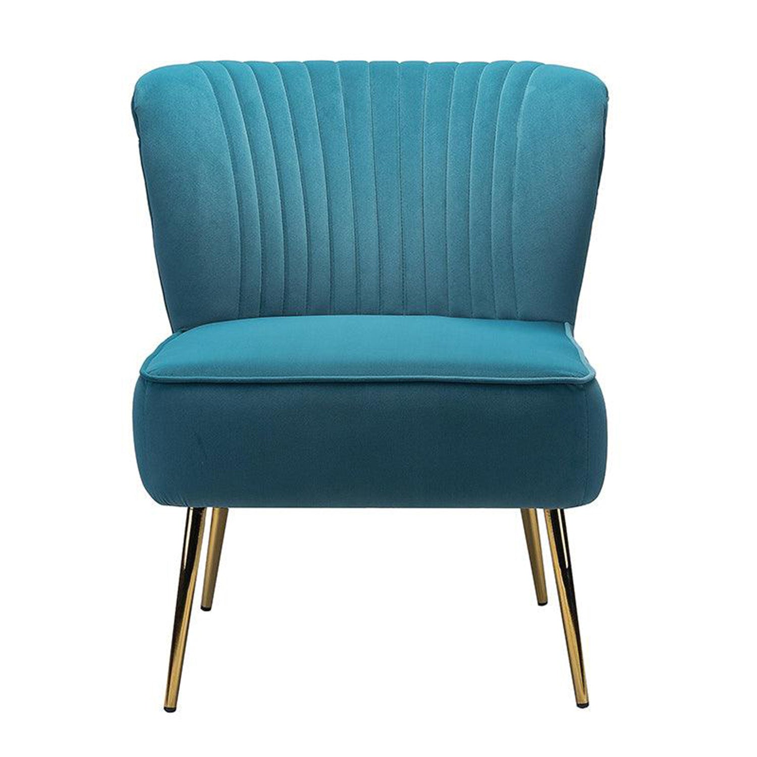 Velvet Barrel Lounge Chair Turquoise