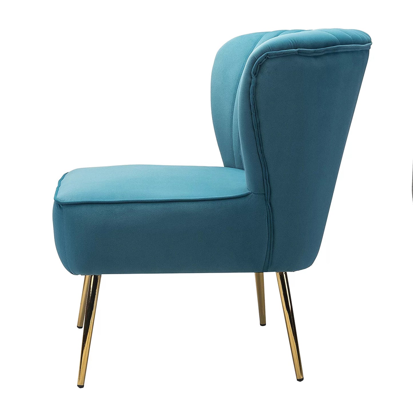 Velvet Barrel Lounge Chair Turquoise