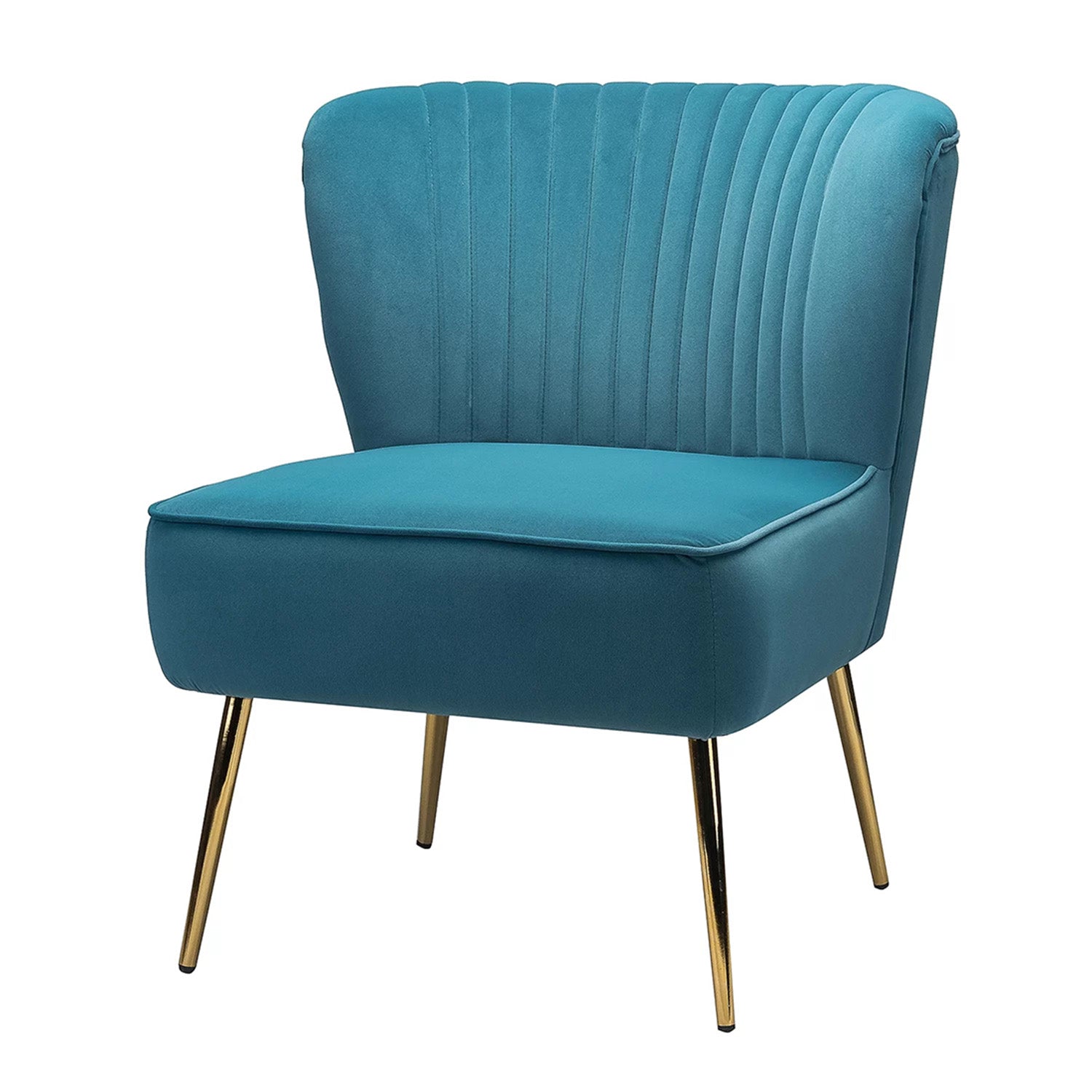 Velvet Barrel Lounge Chair Turquoise