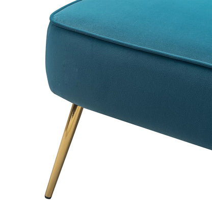 Velvet Barrel Lounge Chair Turquoise