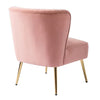 Velvet Barrel Lounge Chair Blush Pink