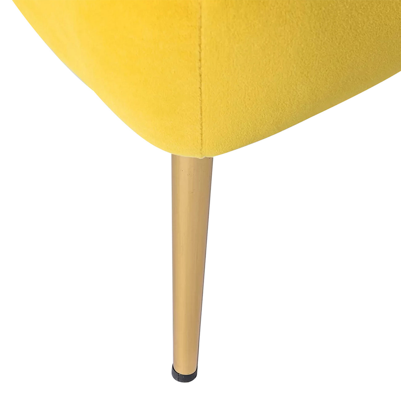 Velvet Barrel Lounge Chair Yellow