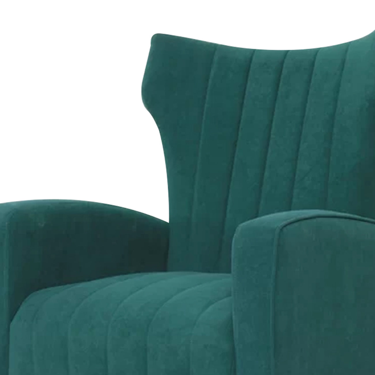 Luxurious Velvet Accent Chair Green Color