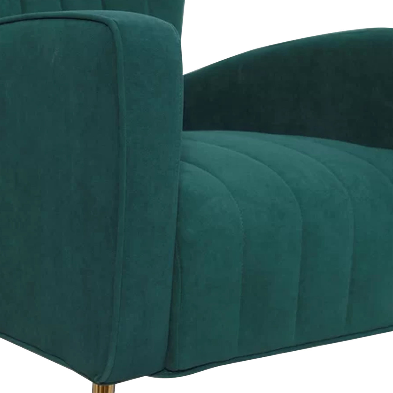 Luxurious Velvet Accent Chair Green Color