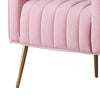 Luxurious Velvet Accent Chair Pink Color