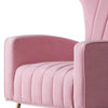 Luxurious Velvet Accent Chair Pink Color