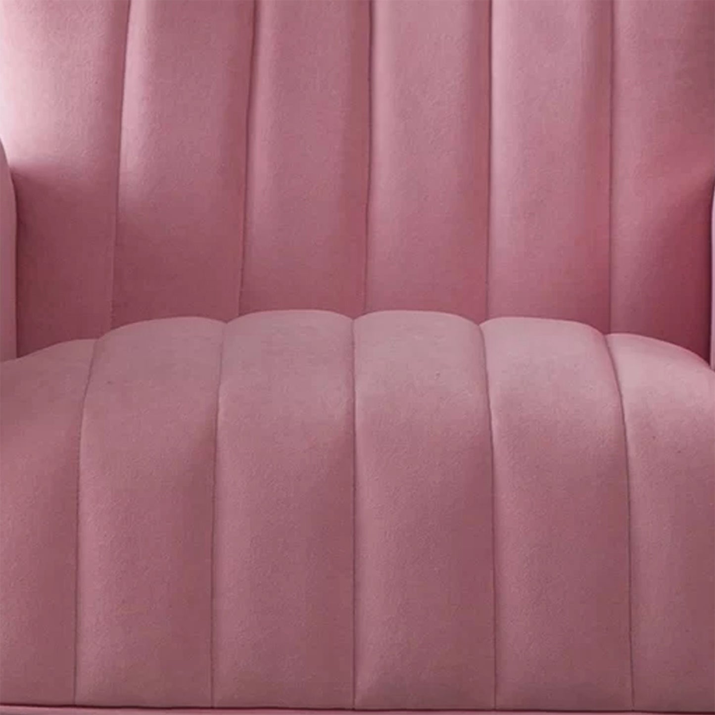 Luxurious Velvet Accent Chair Pink Color