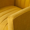 Luxurious Velvet Accent Chair Yellow Color