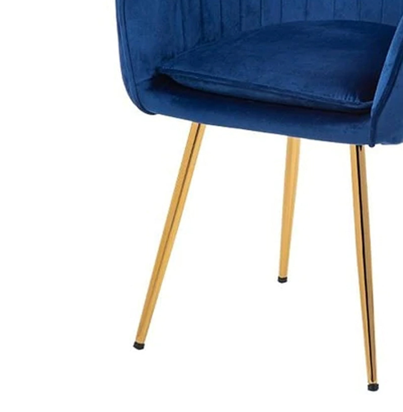 Velvet Sleek Lounge Chair Blue