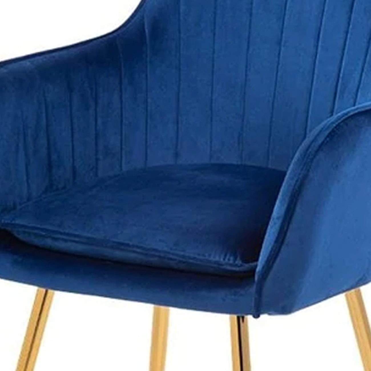 Velvet Sleek Lounge Chair Blue