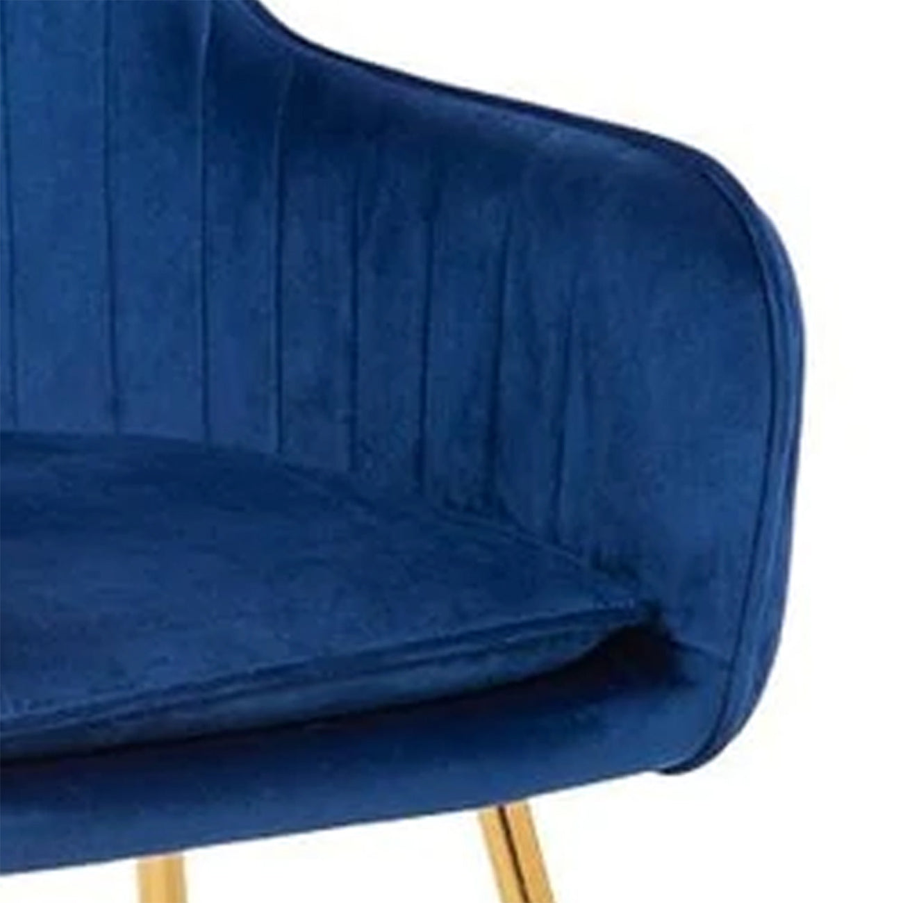 Velvet Sleek Lounge Chair Blue