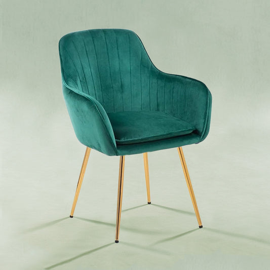 Velvet Sleek Lounge Chair Green