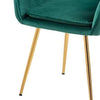 Velvet Sleek Lounge Chair Green