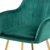 Velvet Sleek Lounge Chair Green