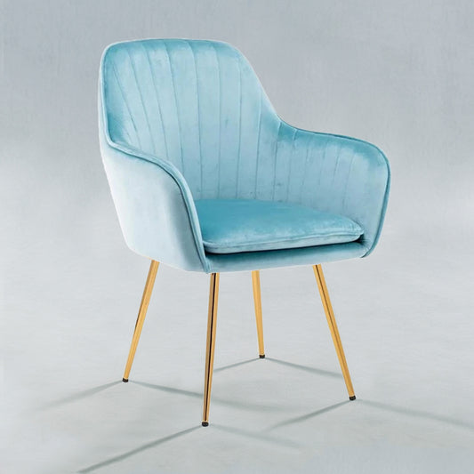 Velvet Sleek Lounge Chair Turquoise