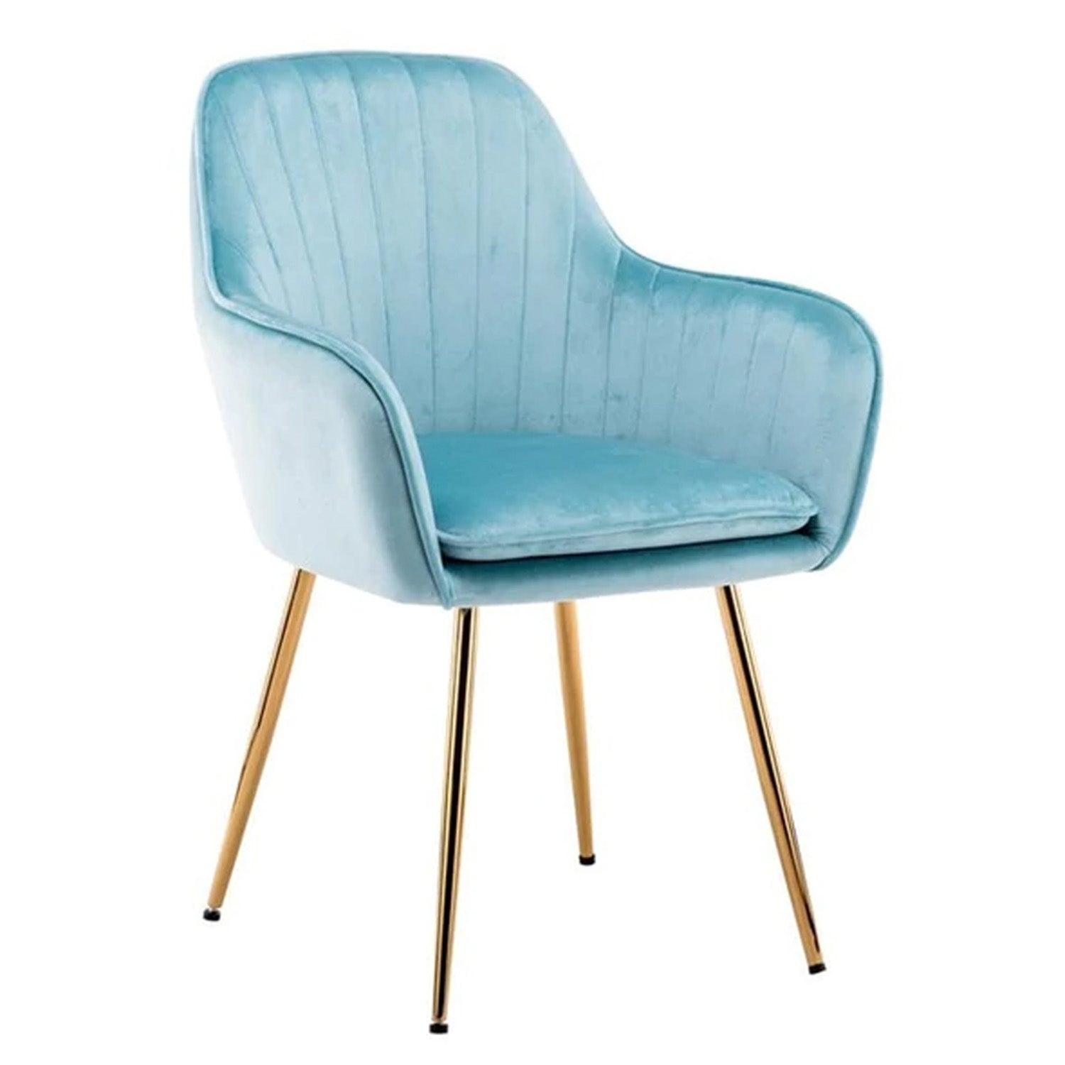 Velvet Sleek Lounge Chair Turquoise