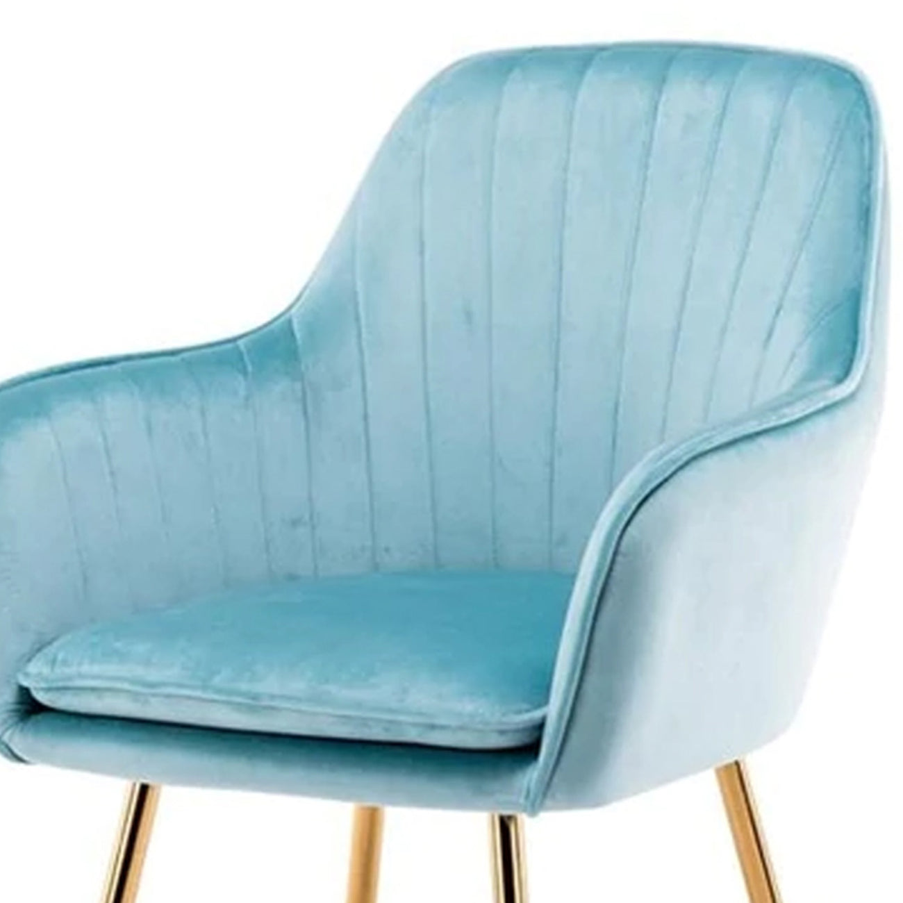 Velvet Sleek Lounge Chair Turquoise