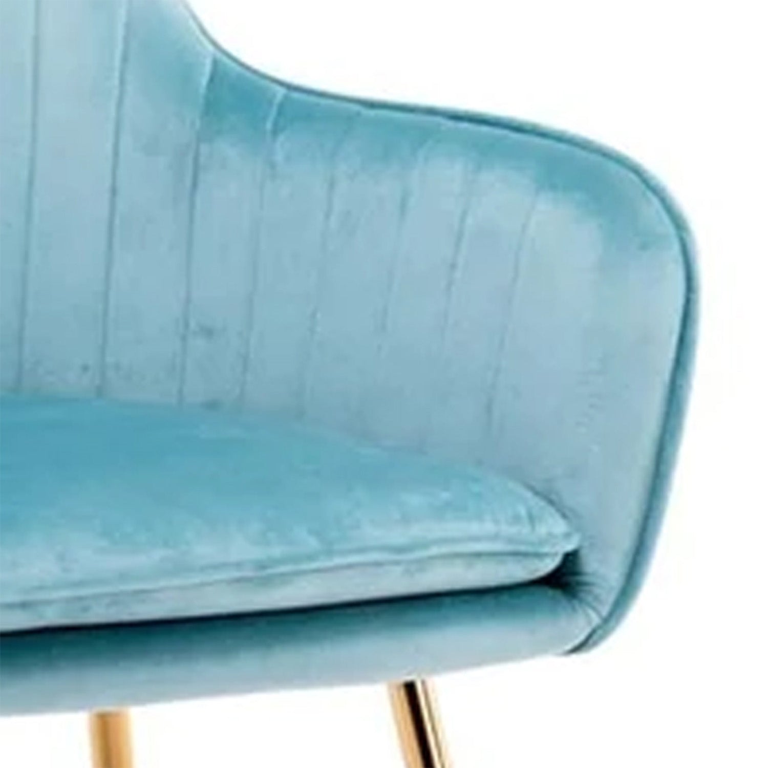 Velvet Sleek Lounge Chair Turquoise