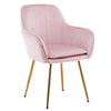 Velvet Sleek Lounge Chair Pink