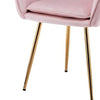 Velvet Sleek Lounge Chair Pink