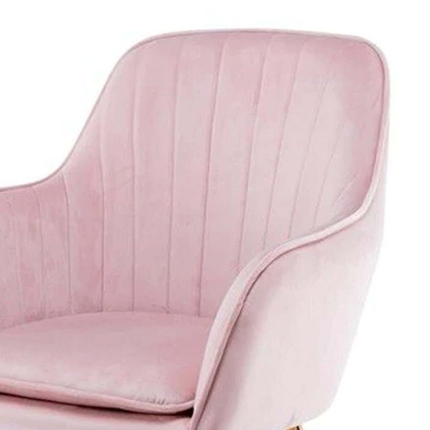 Velvet Sleek Lounge Chair Pink