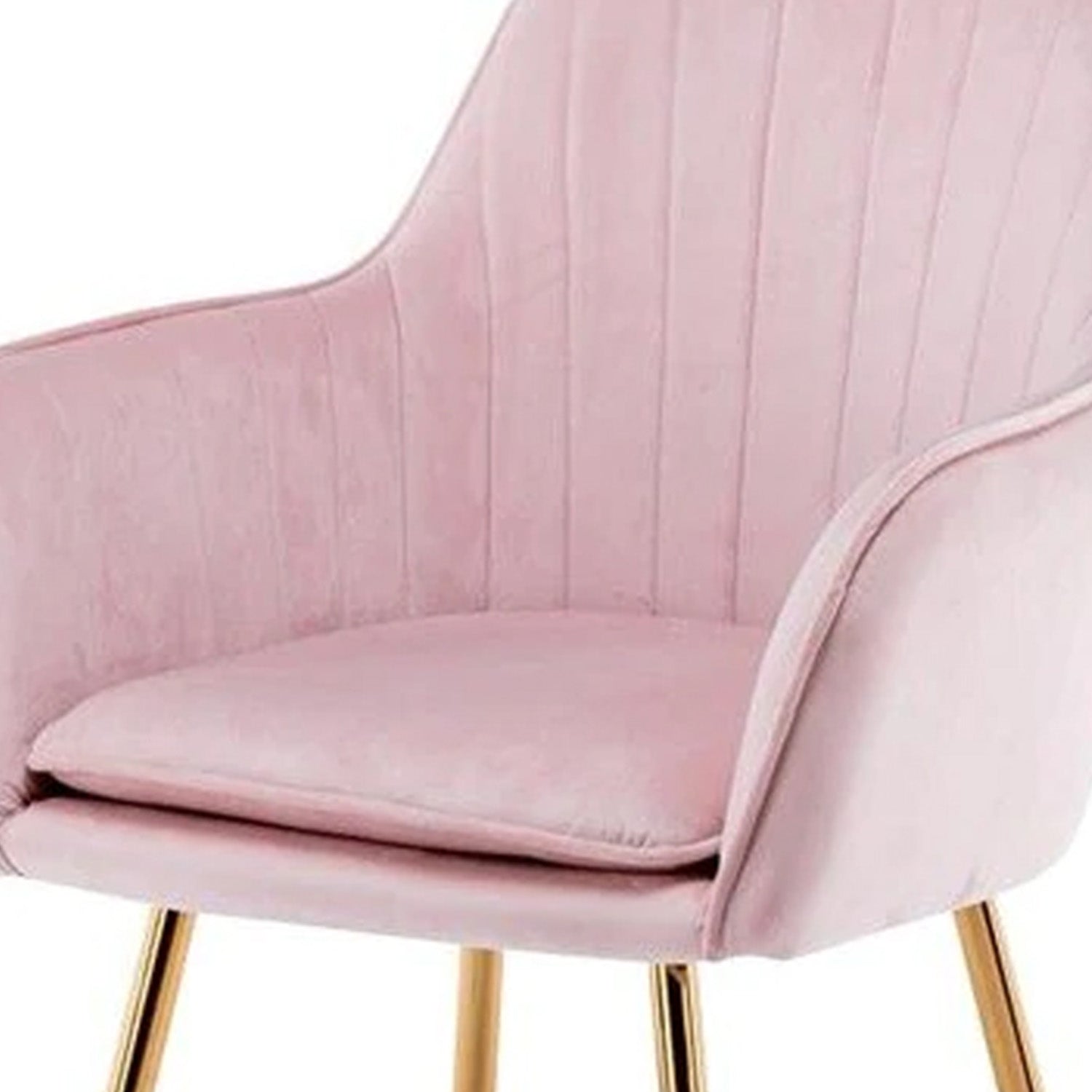 Velvet Sleek Lounge Chair Pink