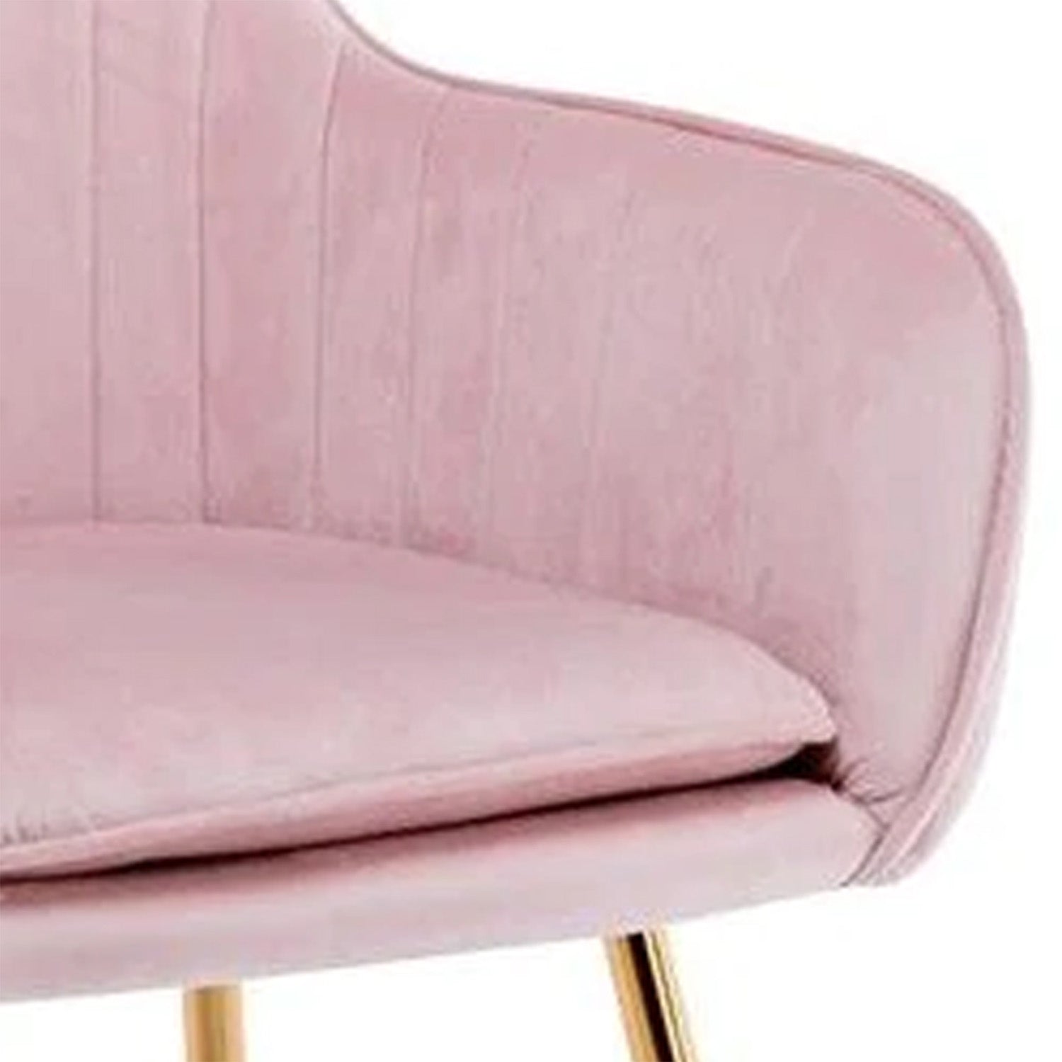 Velvet Sleek Lounge Chair Pink