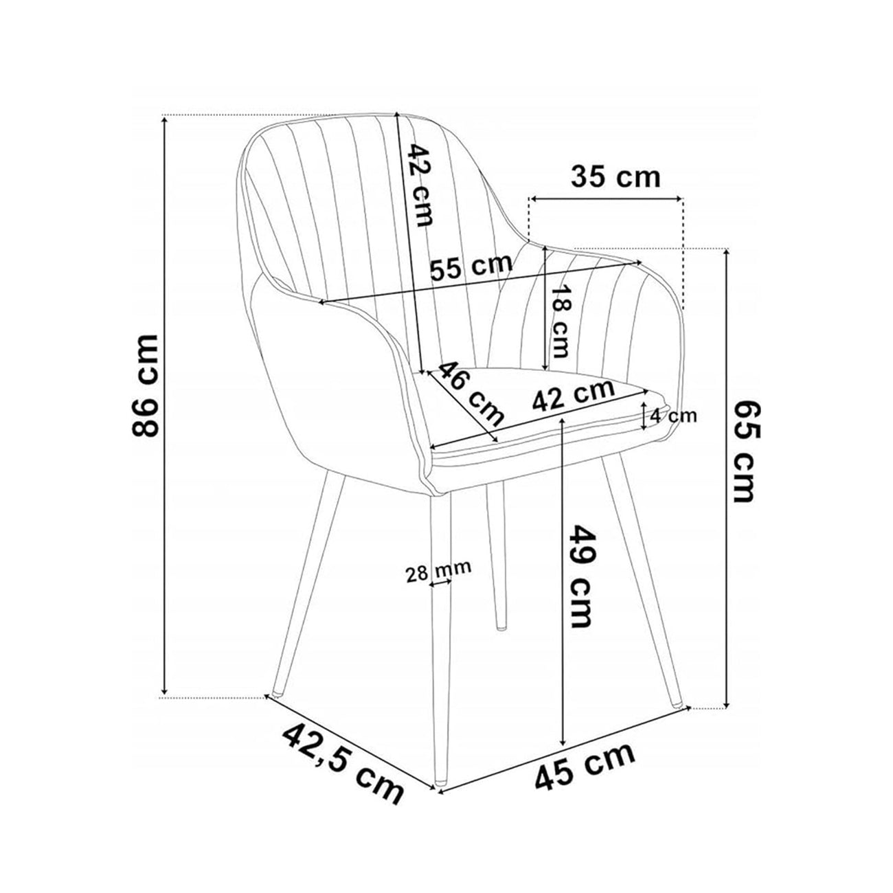 Velvet Sleek Lounge Chair Yellow