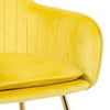 Velvet Sleek Lounge Chair Yellow